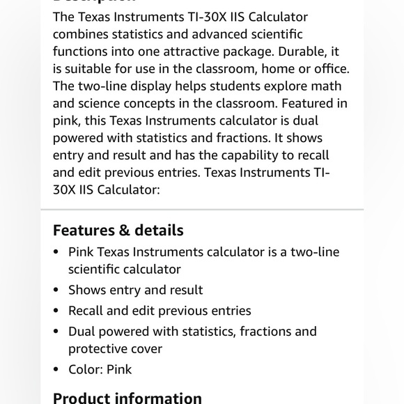 Texas Instruments  TI - 30X IIS scientific calculator - Picture 6 of 9